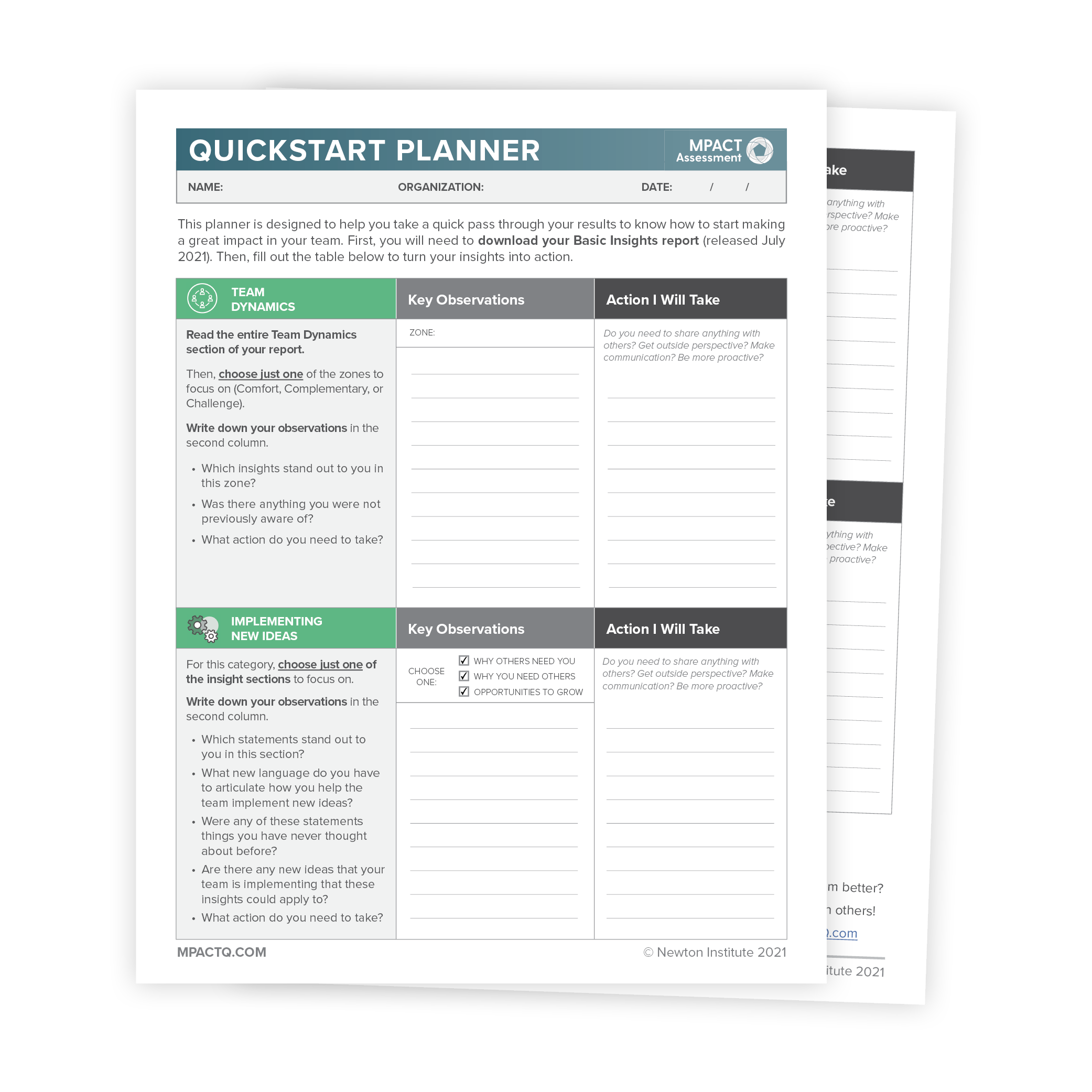 Quickstart Planner